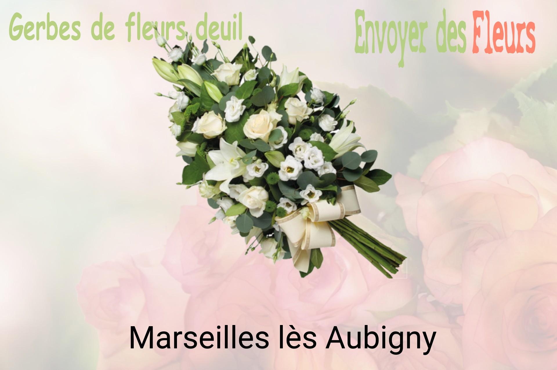 Gerbe de fleurs de deuil livrée à Marseilles-lès-Aubigny